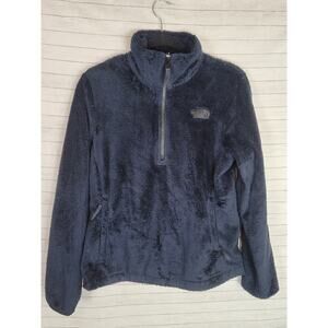 THE NORTH FACE Osito 1/4 Zip Pullover in Navy Blue, sz Medium